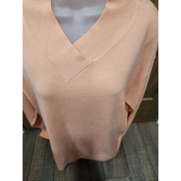 BFA Classics Sweater Womens 3X Long Sleeve Light Orange 100% Acrylic SOFT - Picture 2 of 5